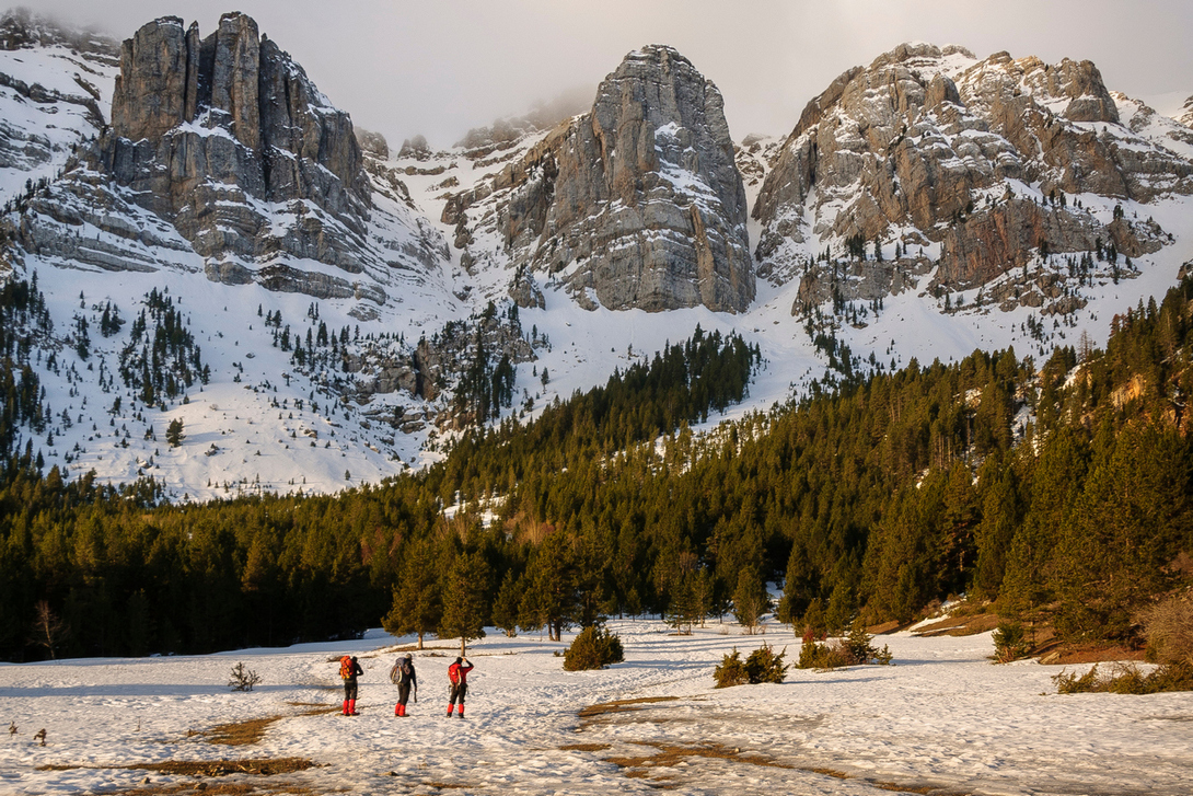 Sota la muralla de roca i gel: Buscant la vida en el paisatge nevat